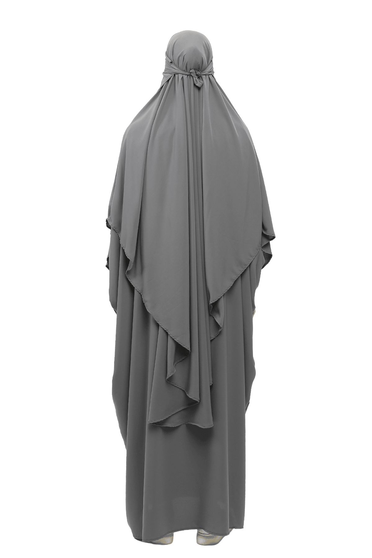 Sultanbaş Nikaplı Çarşaf Cilbab Khimar Abaya Kolu Lastikli Hakim Yaka Peçeli Ferace Medine İpek