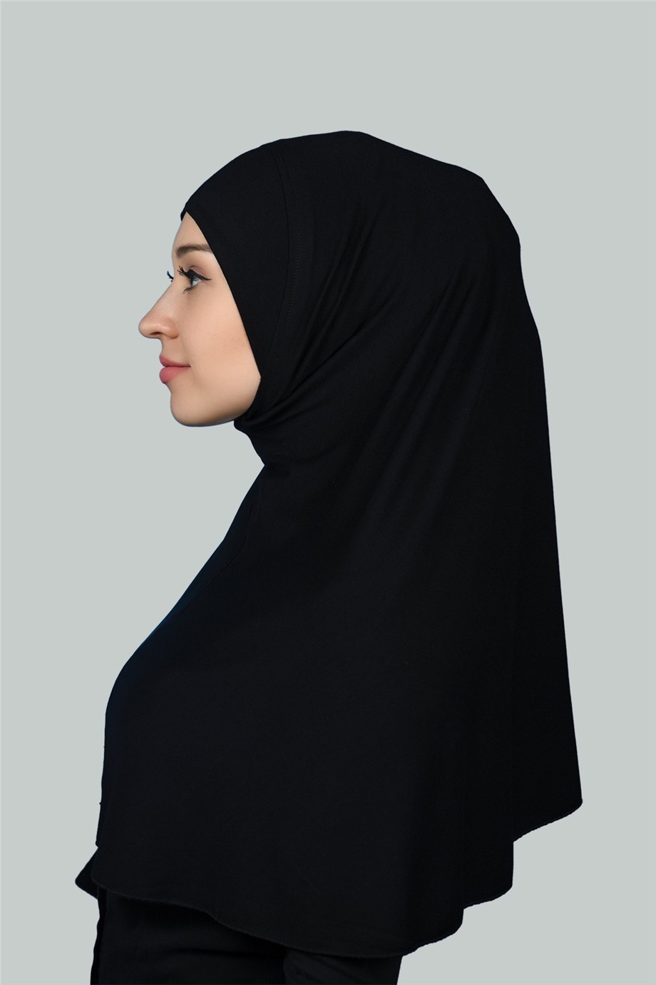 Black Instant Hijab XL