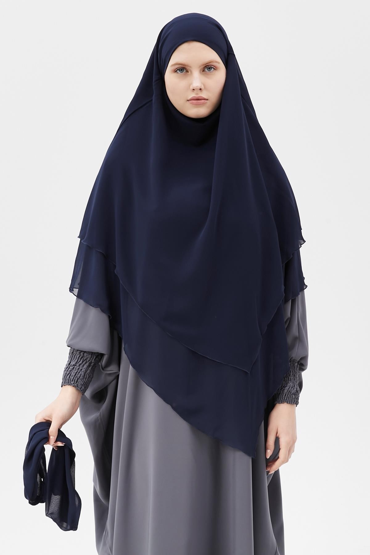 Islamic Women's Chiffon Triple-Layer Niqab 