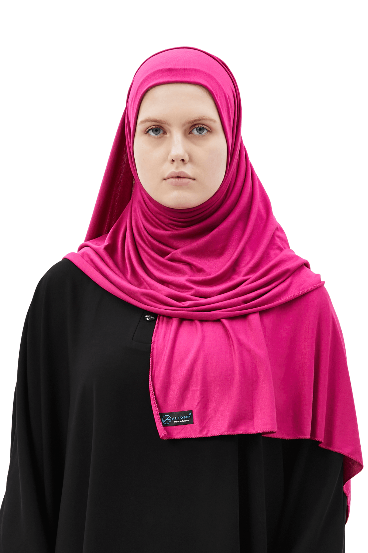 Cotton Jersey Shawl Hijab - Soft & Stretchy  - Light Fuchsia