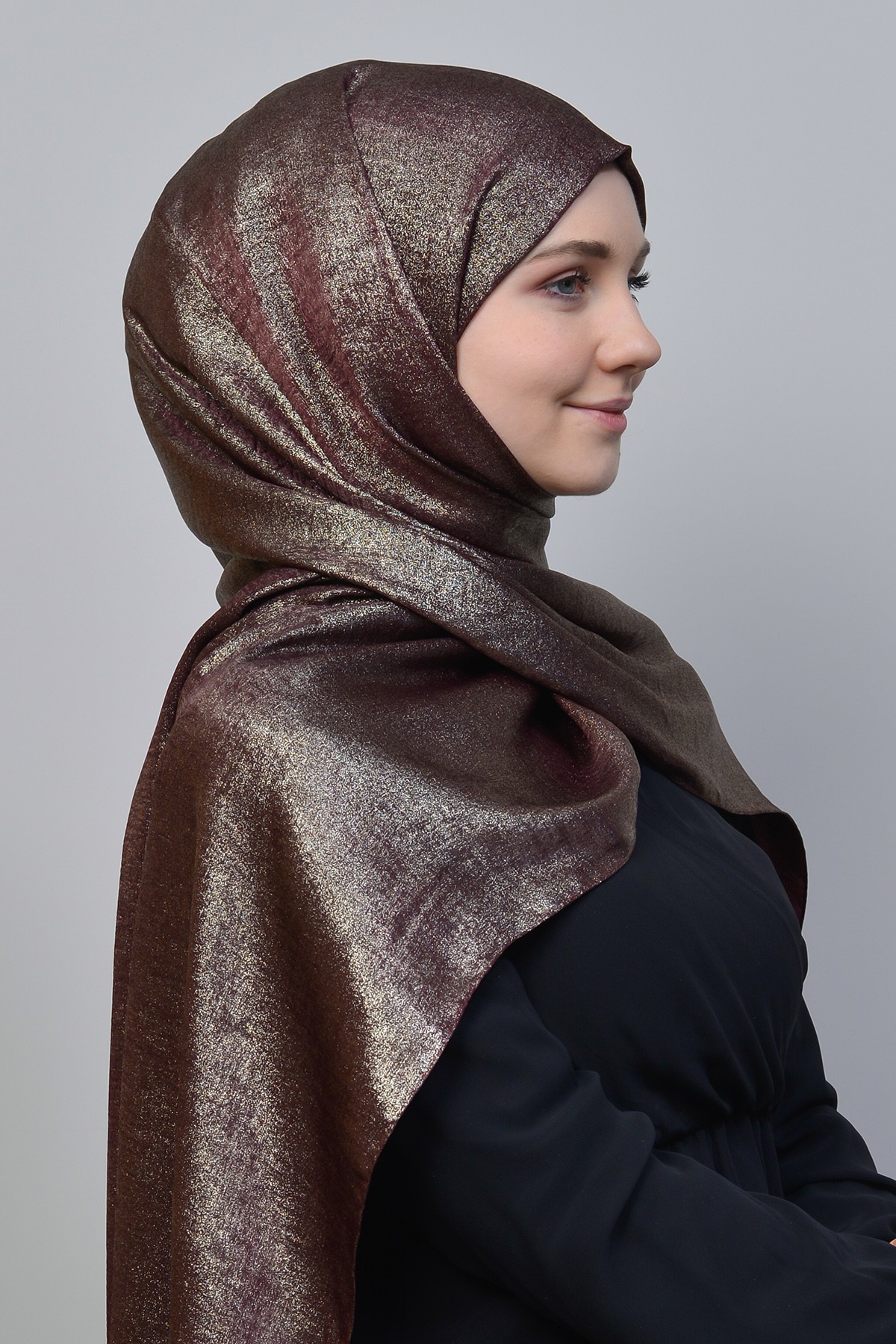 Reflective Cotton Hijab Shawl - Double-Faced Shiny 