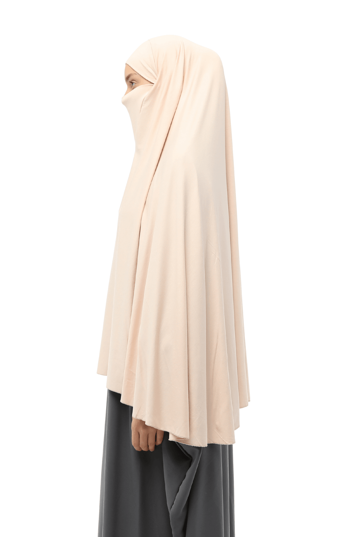 Hazır Türban Peçeli Pratik Eşarp Tesettür Nikaplı Hijab - Namaz Örtüsü Sufle (5XL)