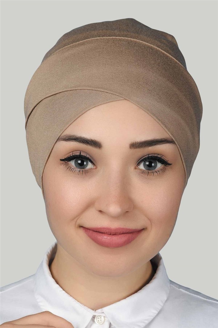 Cross Outdoor Hijab Bonnet  - Dark Beige