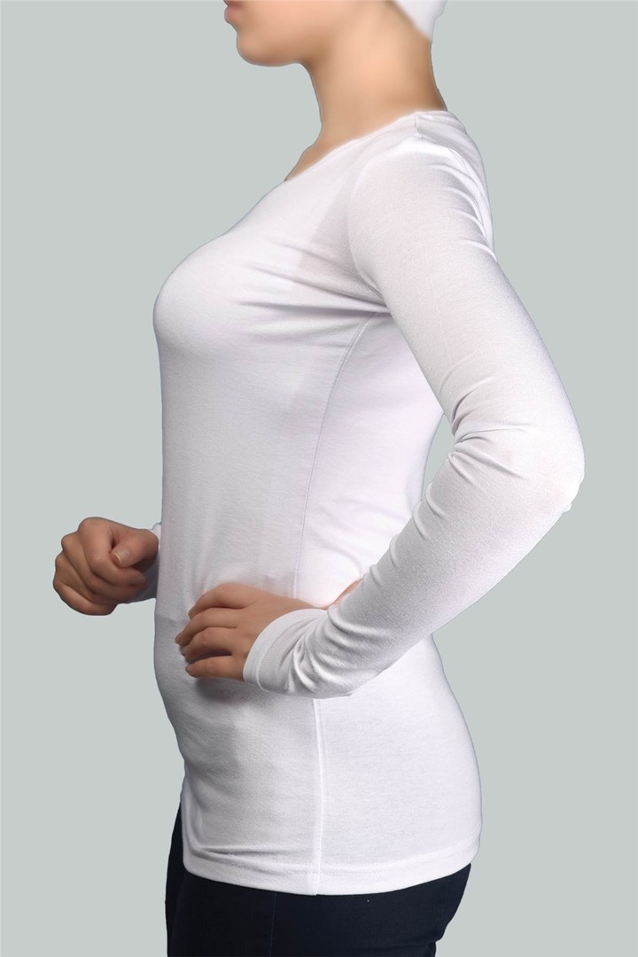 Long Sleeve Lycra Piping Collar Body - Lycra Blend