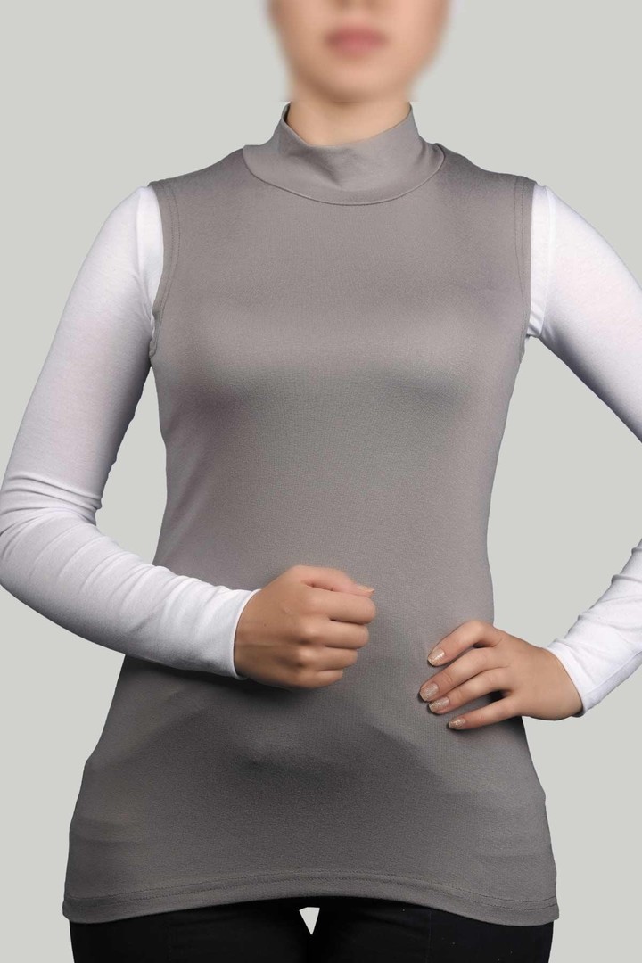 Sleeveless Turtleneck Lycra Women's Body