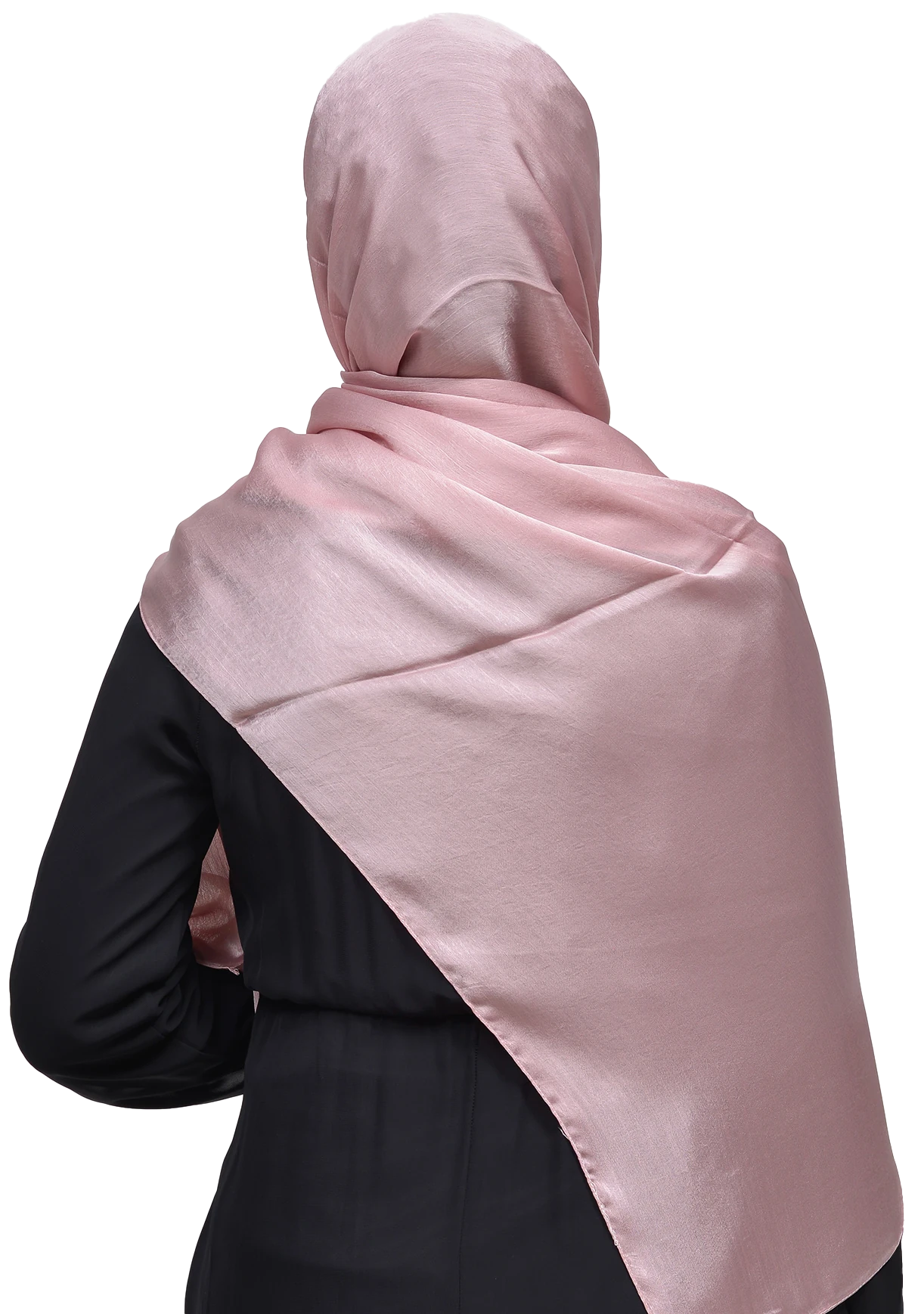 Janjan Parlak Saten Dokulu Tesettür Abiye Şifon Şal