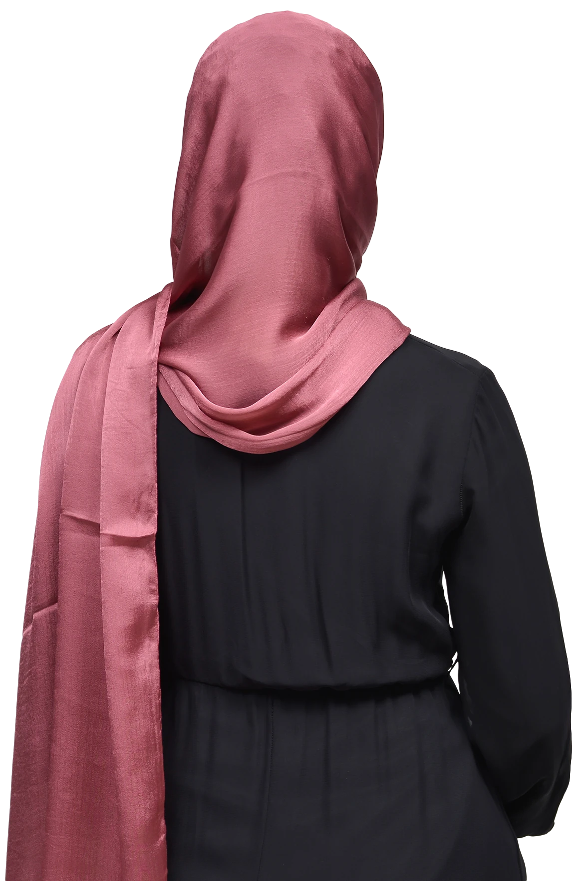 Janjan Parlak Saten Dokulu Tesettür Abiye Şifon Şal