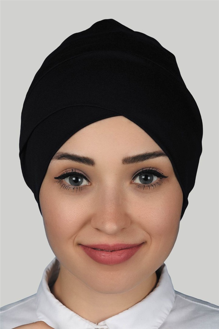 Cross Outdoor Hijab Bonnet  - Navy Blue