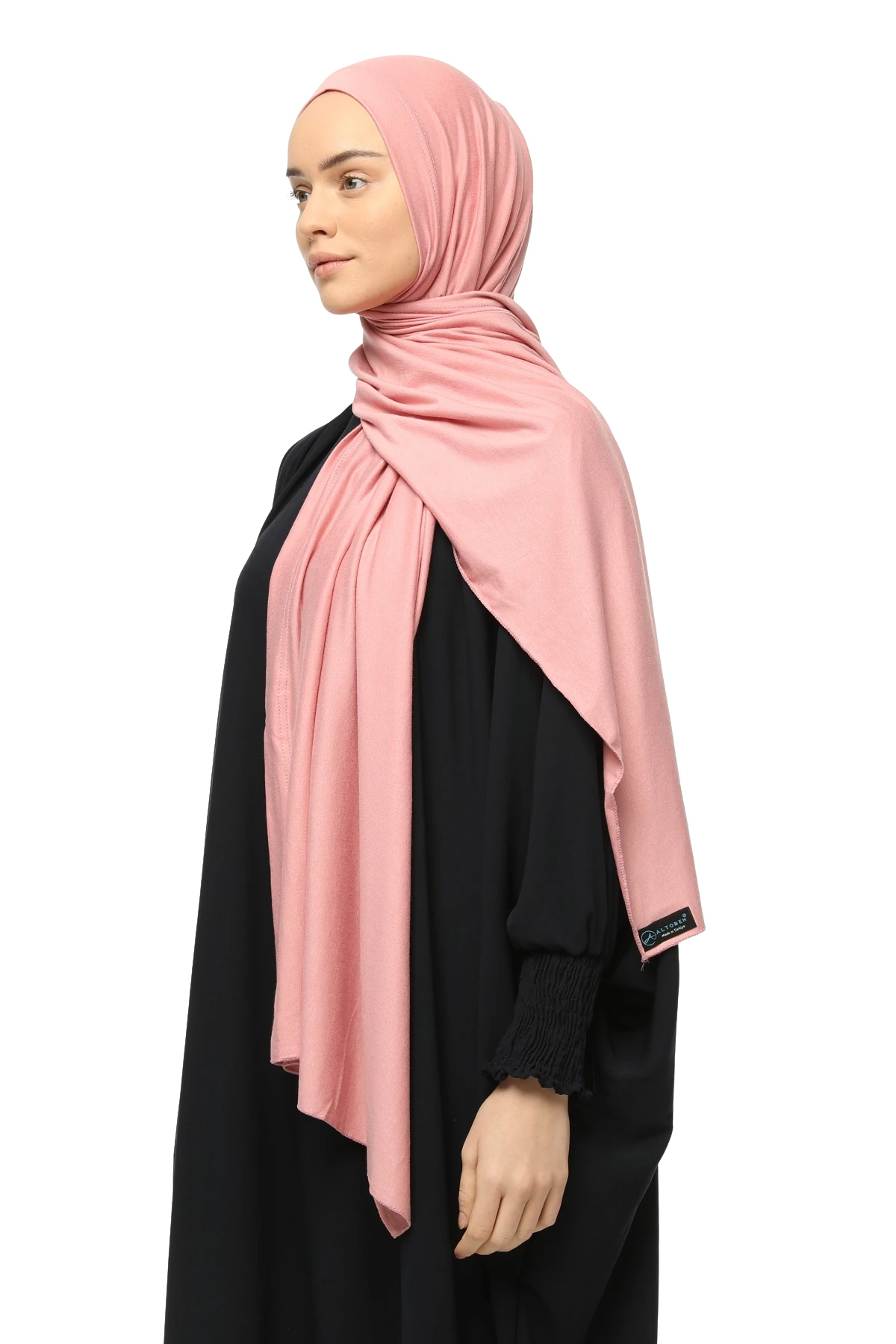 Hazır Pratik Geçmeli Lüks Organik Düz Penye Şal Eşit Hizalı