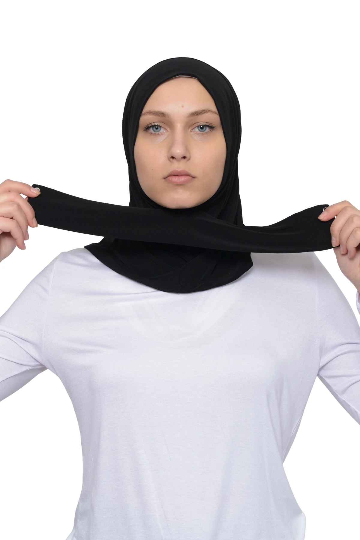 Çıtçıtlı Hazır Eşarp Hijap