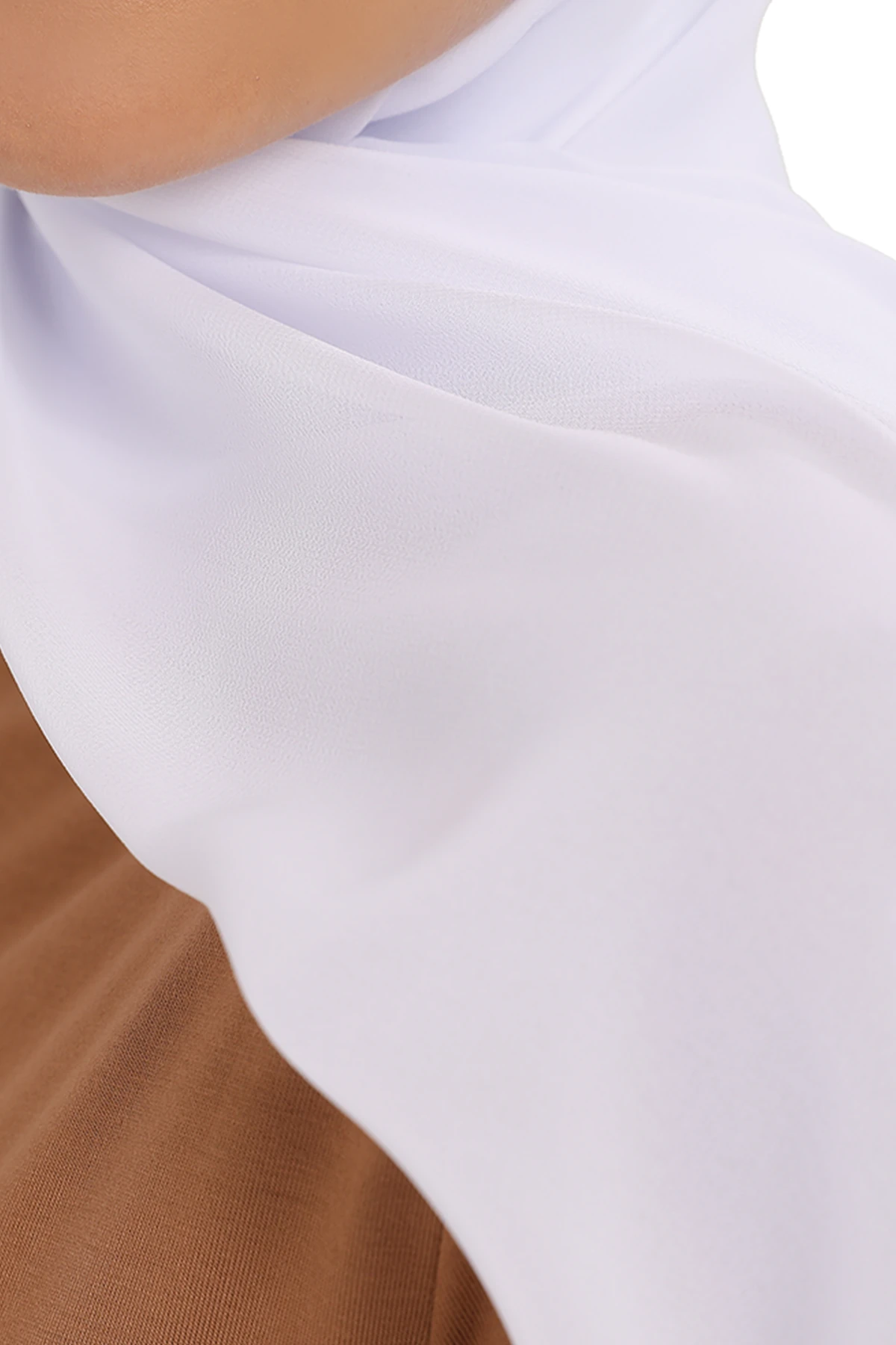 Hazır Pratik Lüks Geçmeli Lastikli Boneli Şifon Şal