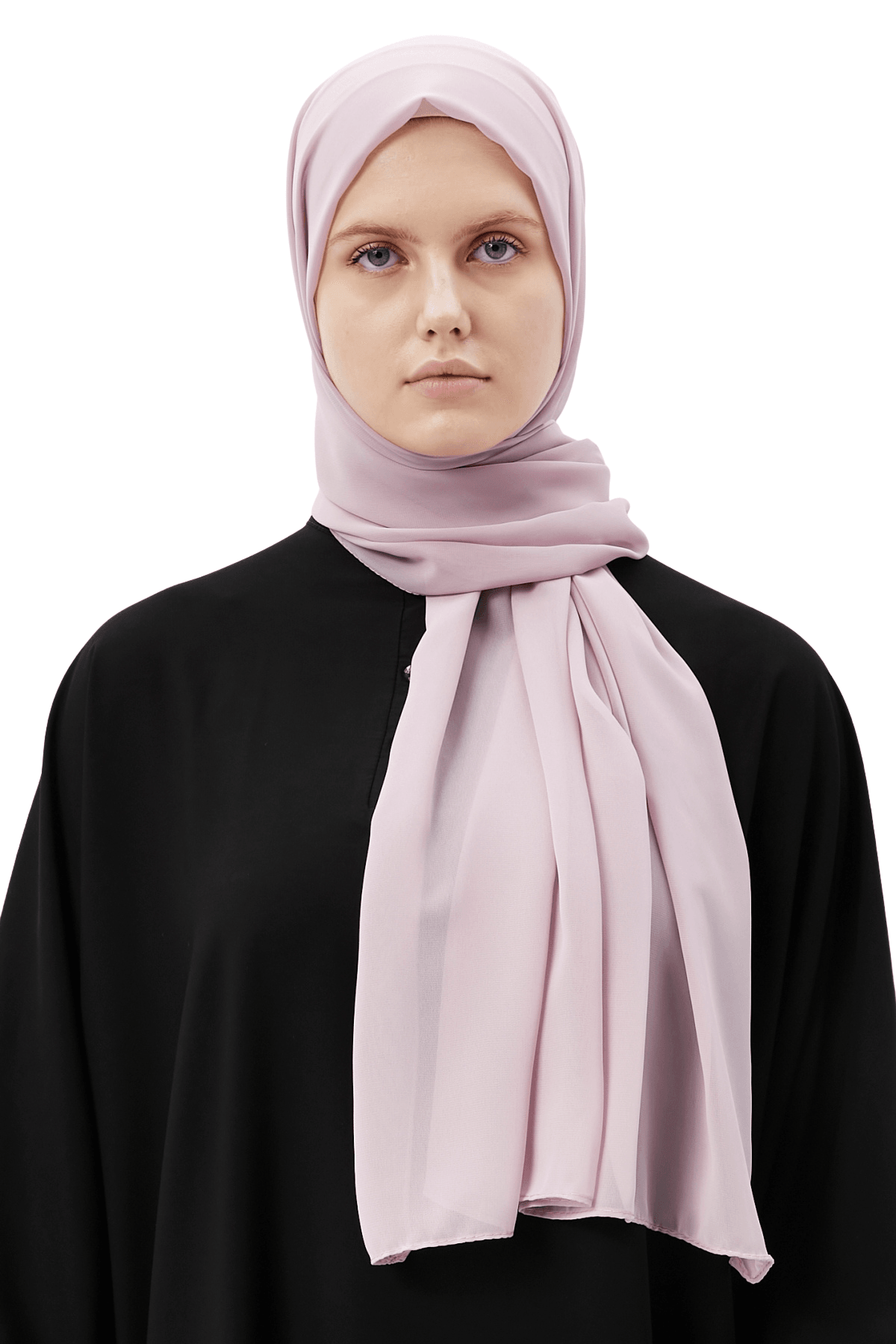 Düz Şifon Şal - Pudra