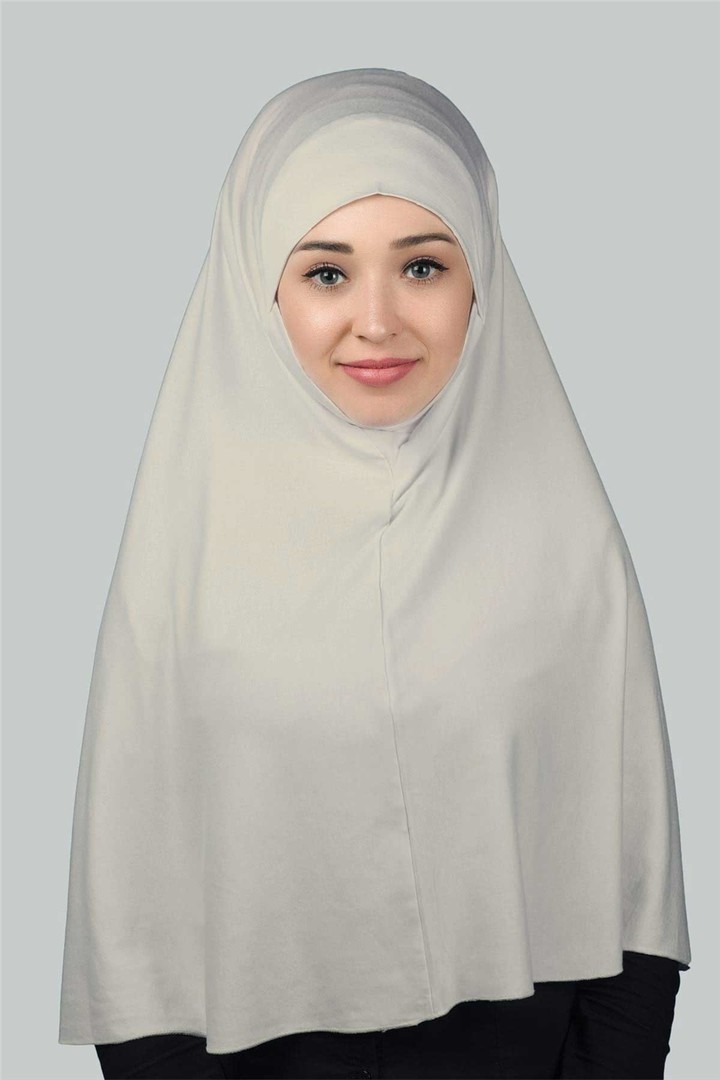 Instant Practical Niqab Hijab - Prayer Hijab - Dark Cream