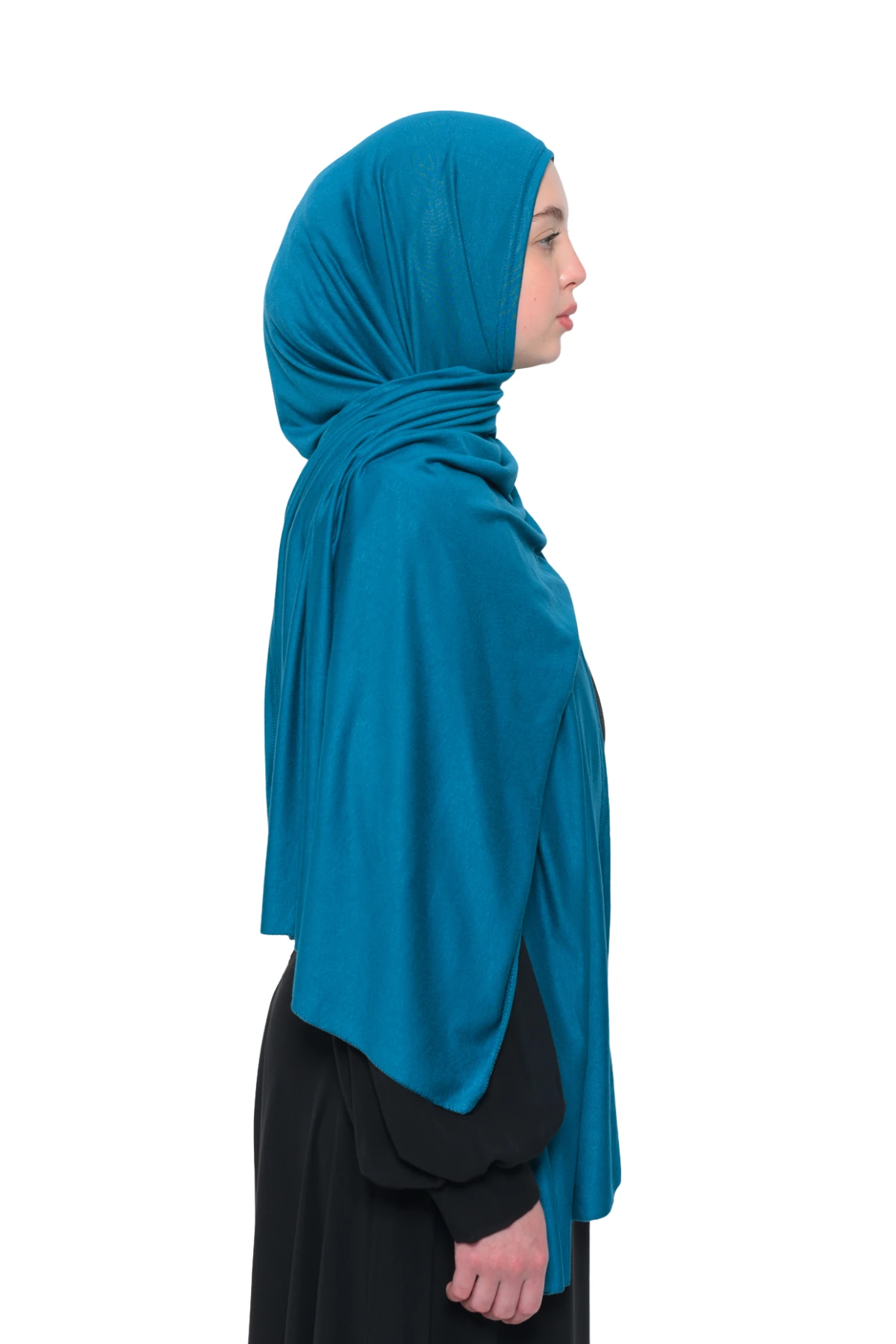 Hazır Pratik Geçmeli Lüks Organik Düz Penye Şal Eşit Hizalı