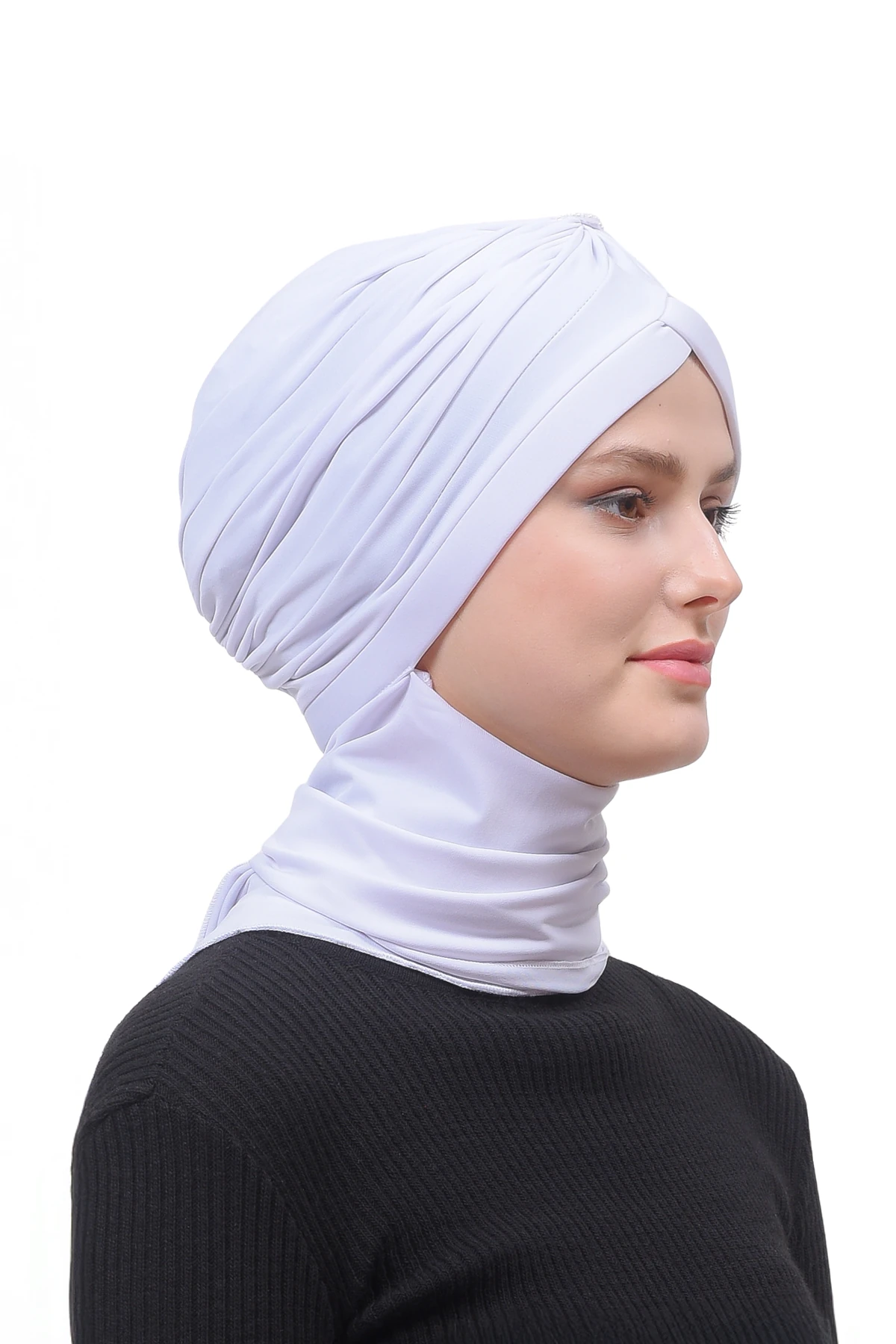 İnci Taçlı Atkılı Tesettür Bone