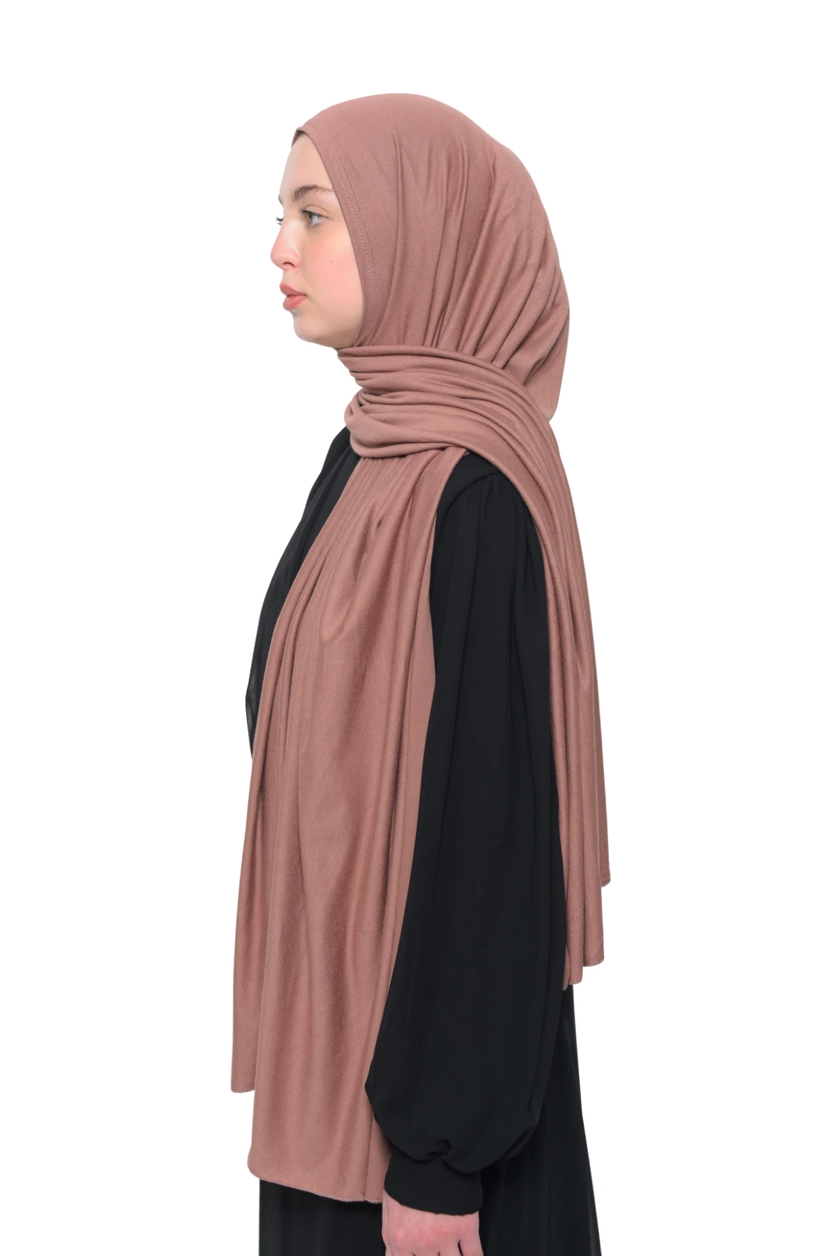 Hazır Pratik Geçmeli Lüks Organik Düz Penye Şal Eşit Hizalı