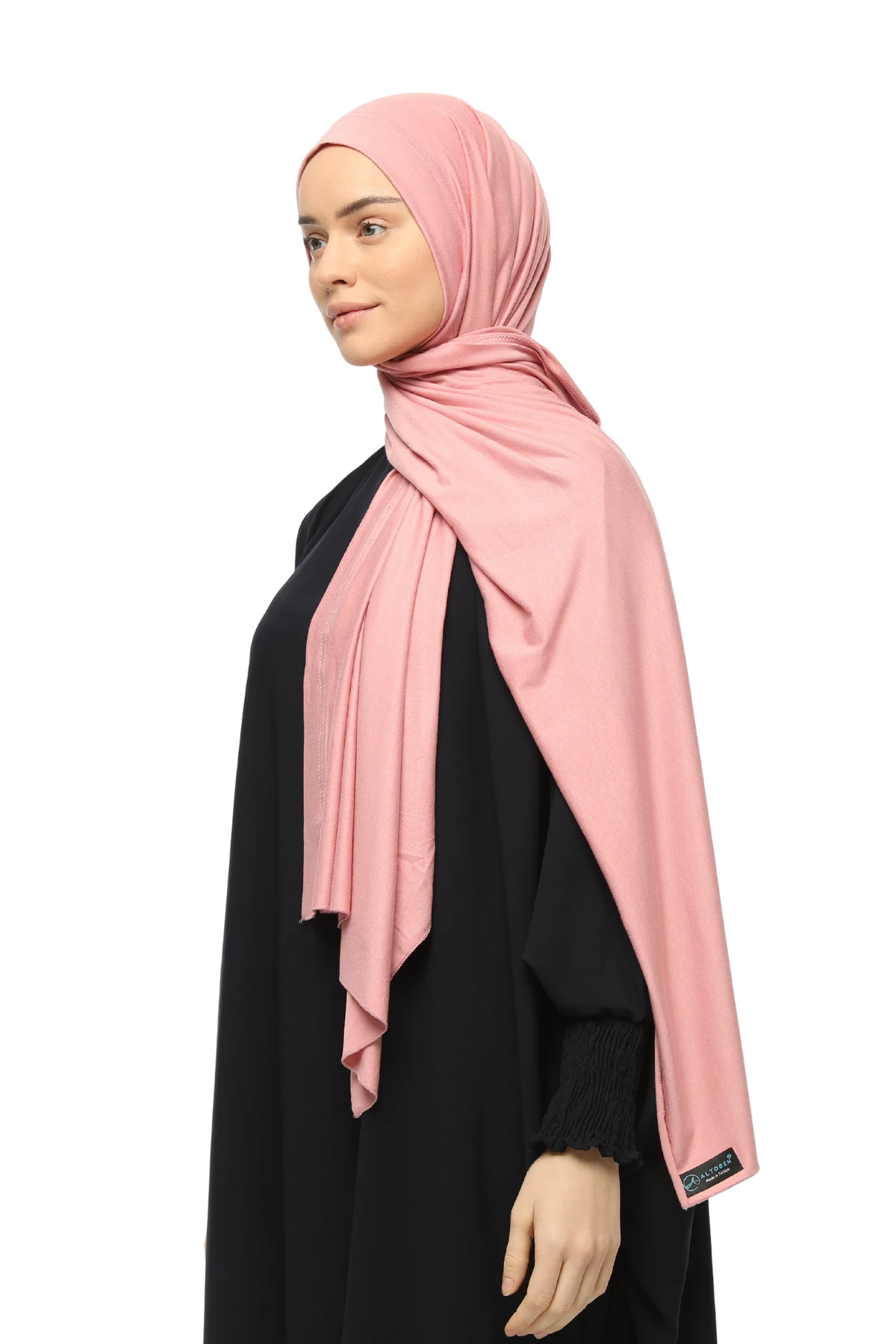 Hazır Pratik Geçmeli Lüks Organik Düz Penye Şal Çapraz Hizalı