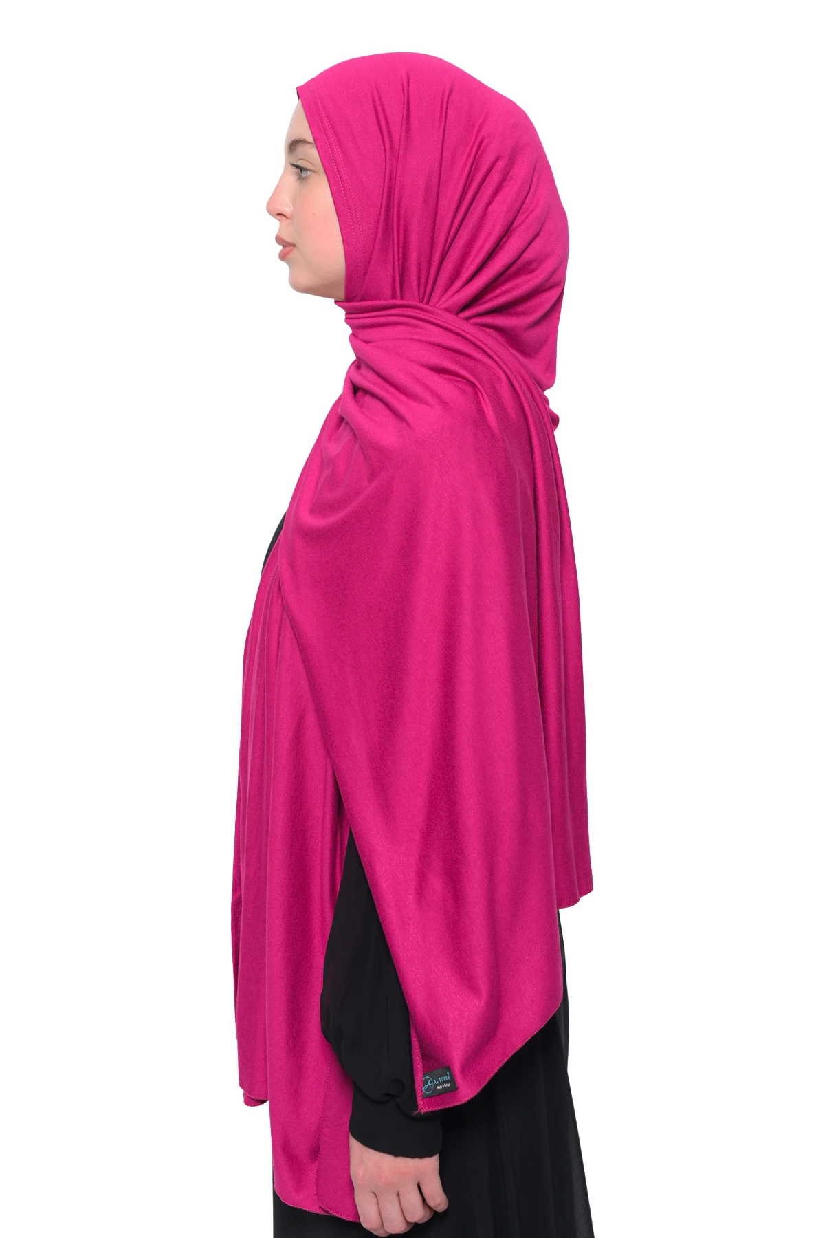 Hazır Pratik Geçmeli Lüks Organik Düz Penye Şal Eşit Hizalı