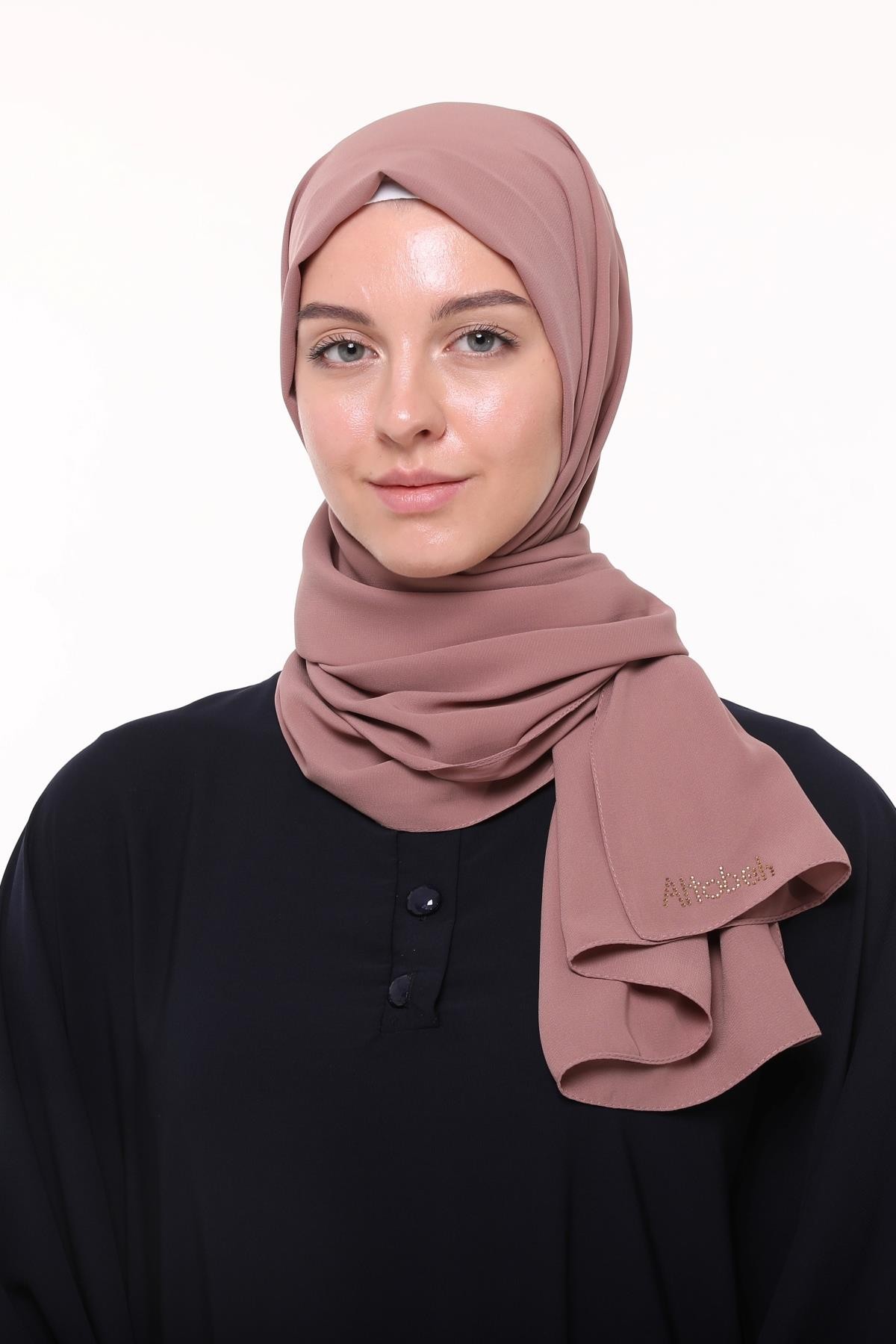 Medina Silk Shawl Hijab - Premium Quality - Dark Dusty Rose