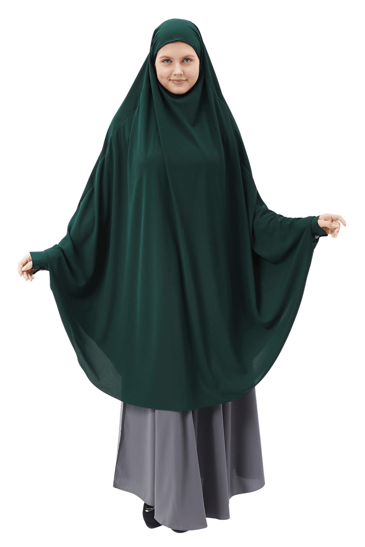 Kadın Tesettür Medine İpeği Çarşaf Üstü Peçeli Sufle Hijab