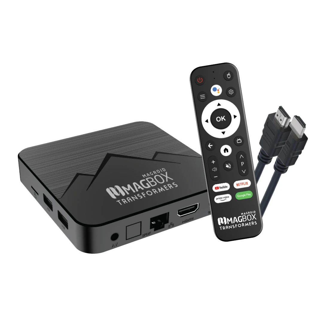 MAGBOX MAGROID TRANSFORMERS 32 GB HDD 4 GB RAM BLUETOOTH 5G SES KOMUT KUMANDALI DAHİLİ WİFİ ANDROID TV BOX
