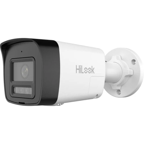HILOOK IPC-B120HA-LUFC, 2Mpix, 2,8mm Lens, H265+, Dual Light, 30Mt Gece Görüşü, Dahili Mikrofon, IP67, PoE, Bullet, IP Kamera