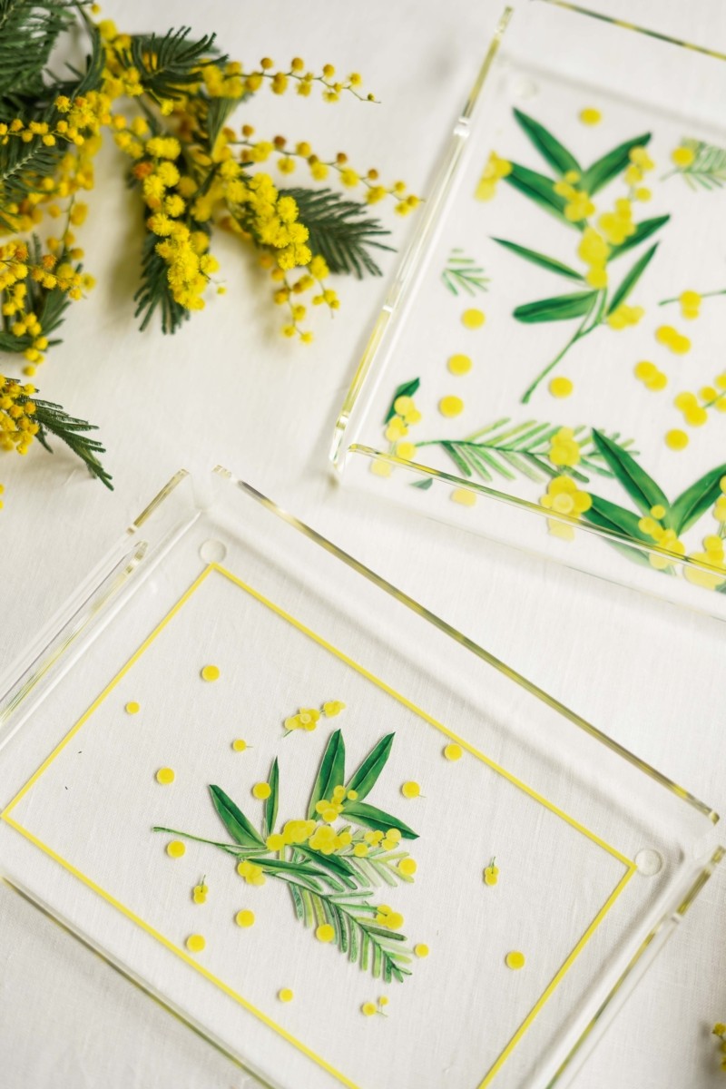 Fleur De Mimosa Collection Küçük Tepsi