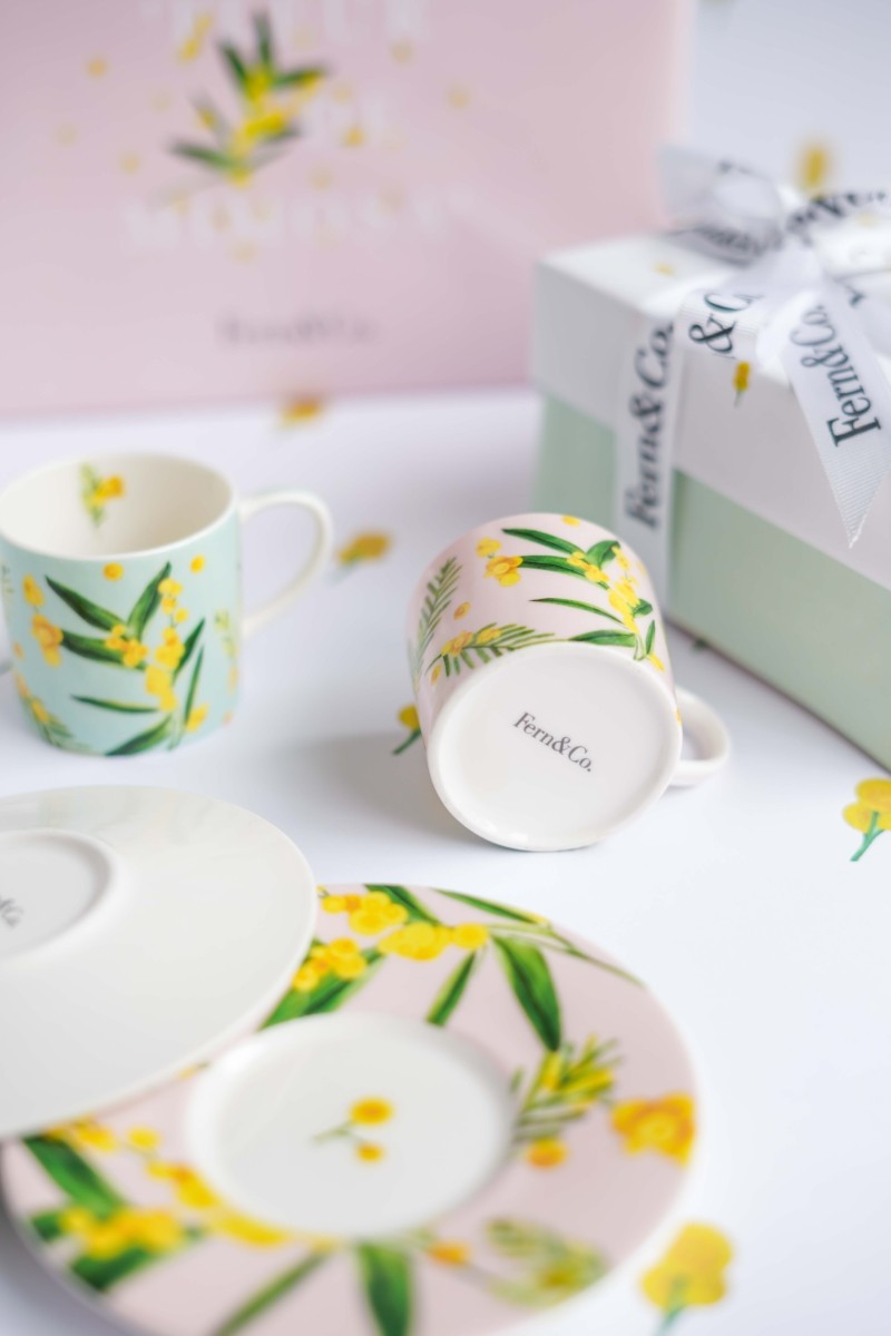 Fleur De Mimosa Collection 2'li Mix Türk Kahvesi Seti / Hediye Kutulu