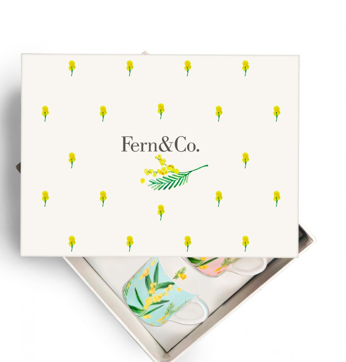 Fleur De Mimosa Collection 2'li Mix Türk Kahvesi Seti / Hediye Kutulu