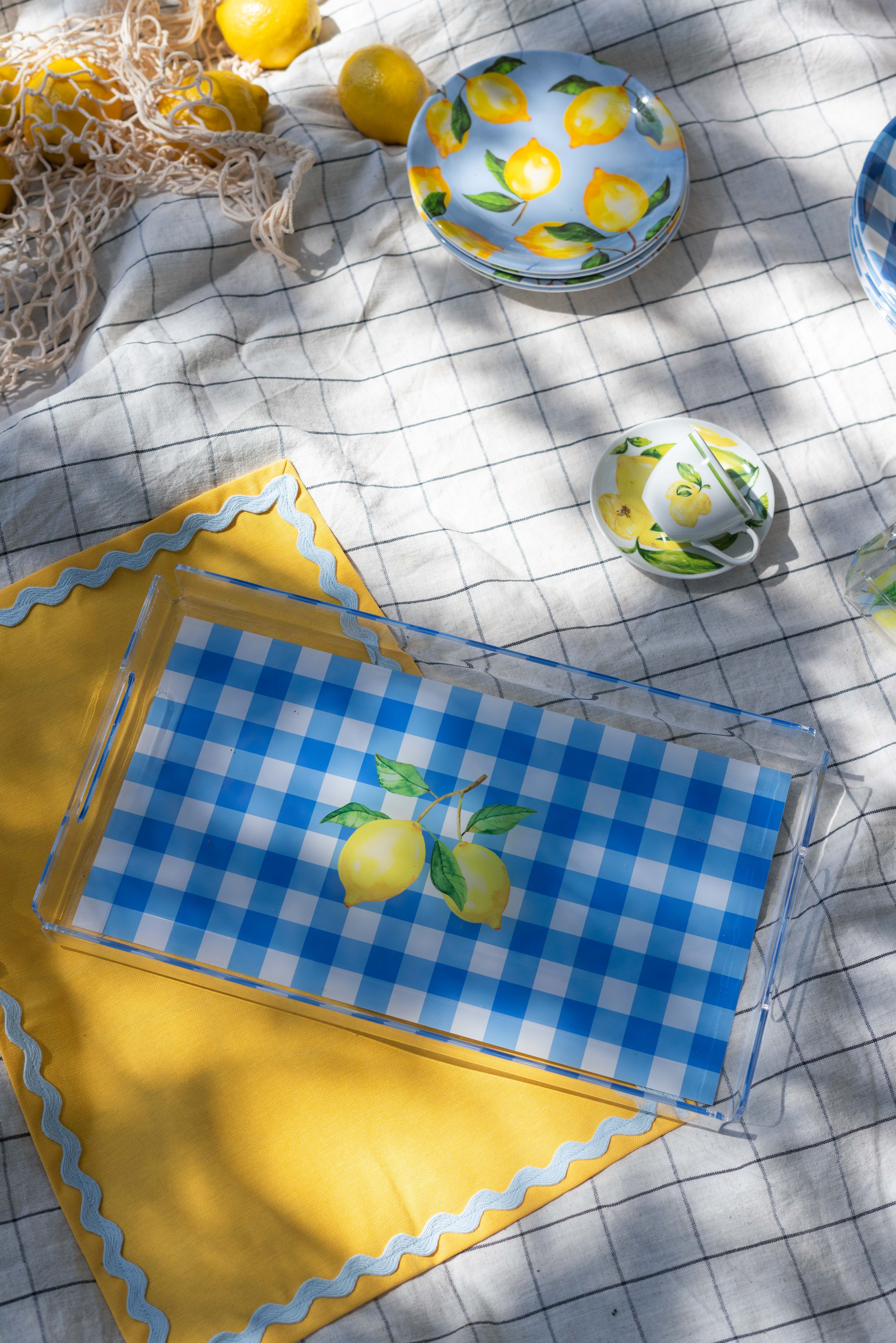 Sorbet Collection Lemon Twist Collection Büyük Boy Akrilik Tepsi