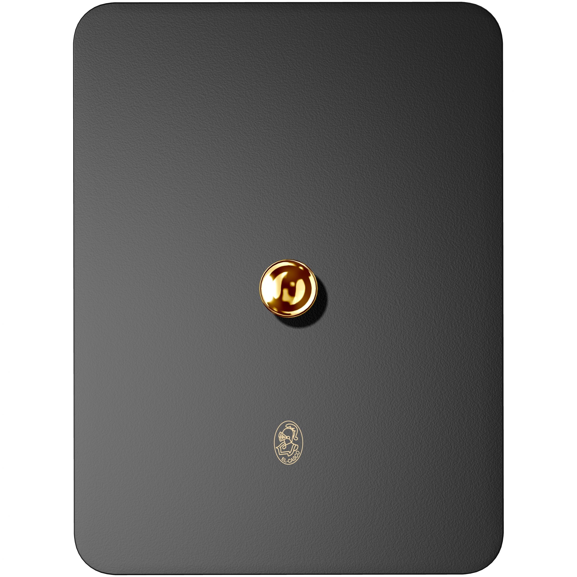 Siyah Parlak Gold Logolu Kağıtlık Kapağı M-674LN