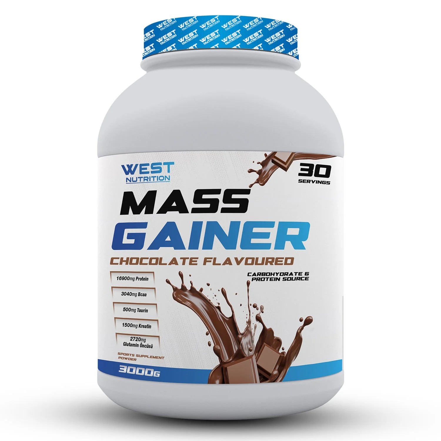 West Nutrition - Mass Gainer Karbonhidrat Tozu 3000 gr 30 Servis