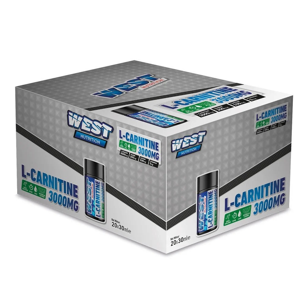 West Nutrition - L-Karnitin 3000 mg. 20 Tüp L-Carnitine