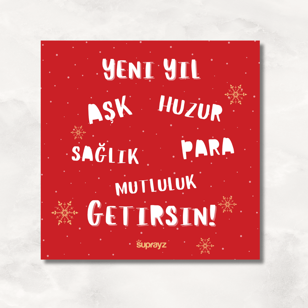 Yeni Yıl Dilekleri Motto Kart