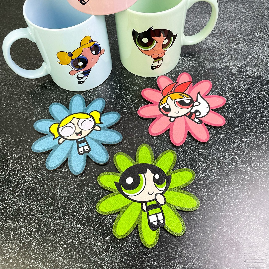 Powerpuff Girls 3'lü Kupa Bardak ve Altlık Seti