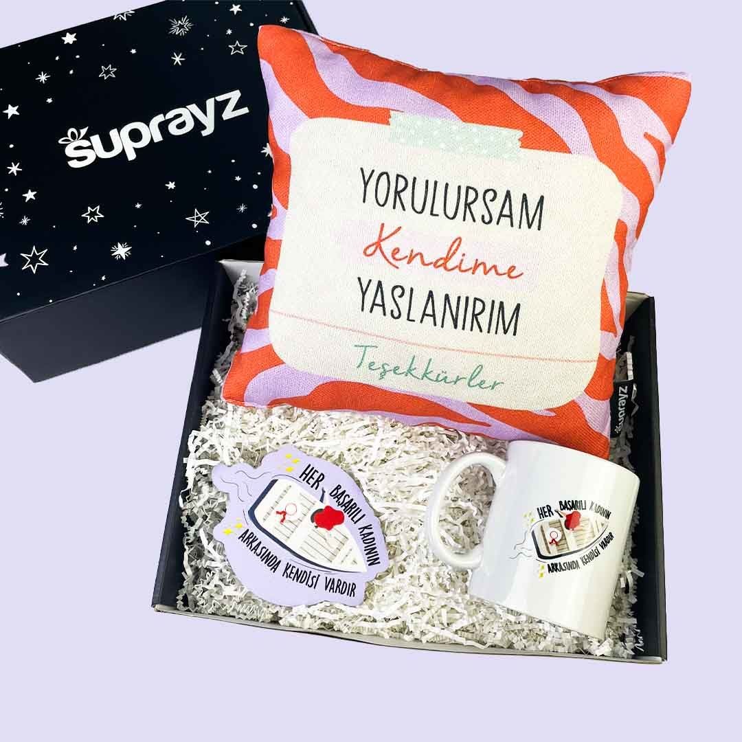 Her Başarılı Kadının Arkasında Kendisi Vardır Hediye Kutusu