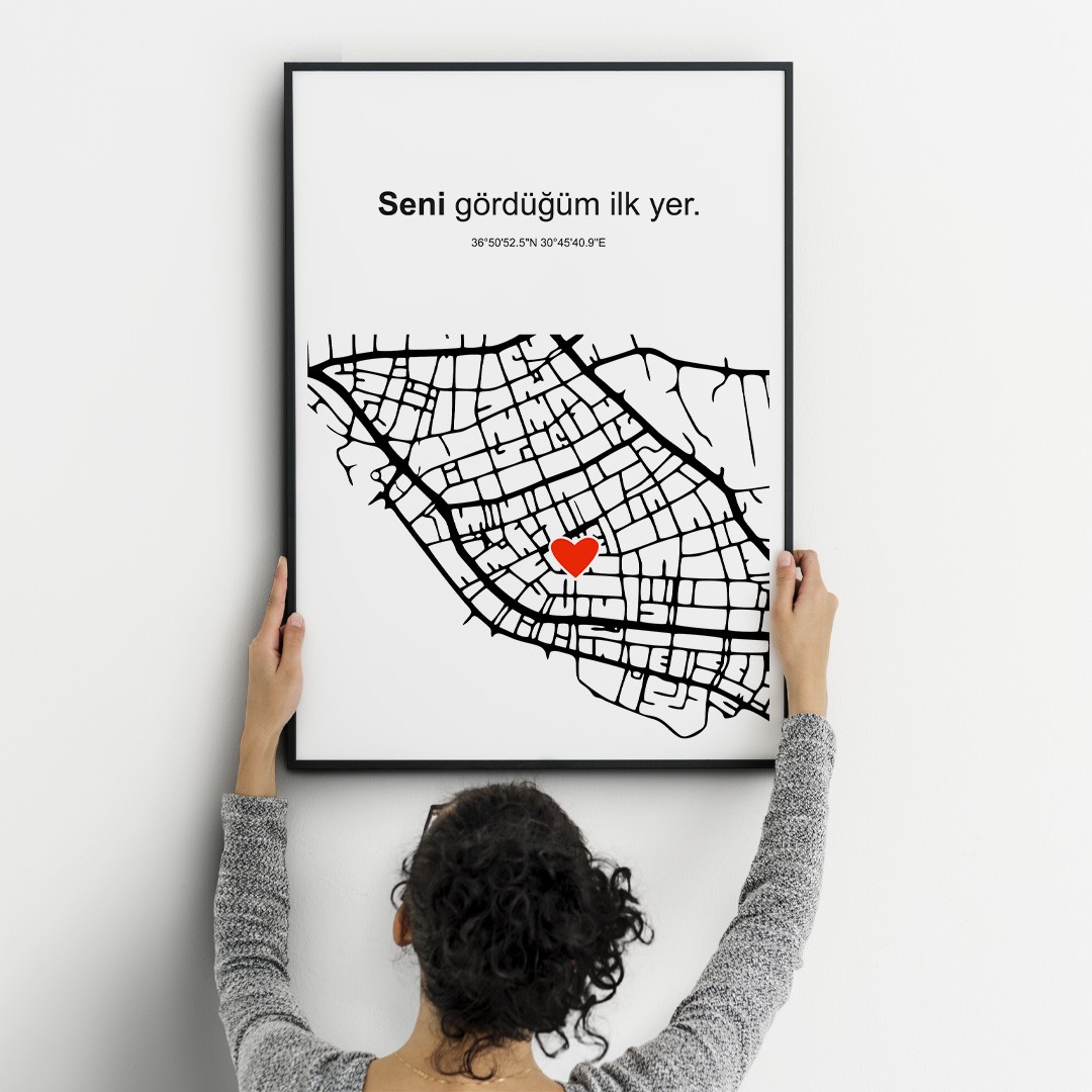 Seni İlk Gördüğüm Yer 30x42 CM Çerçeve