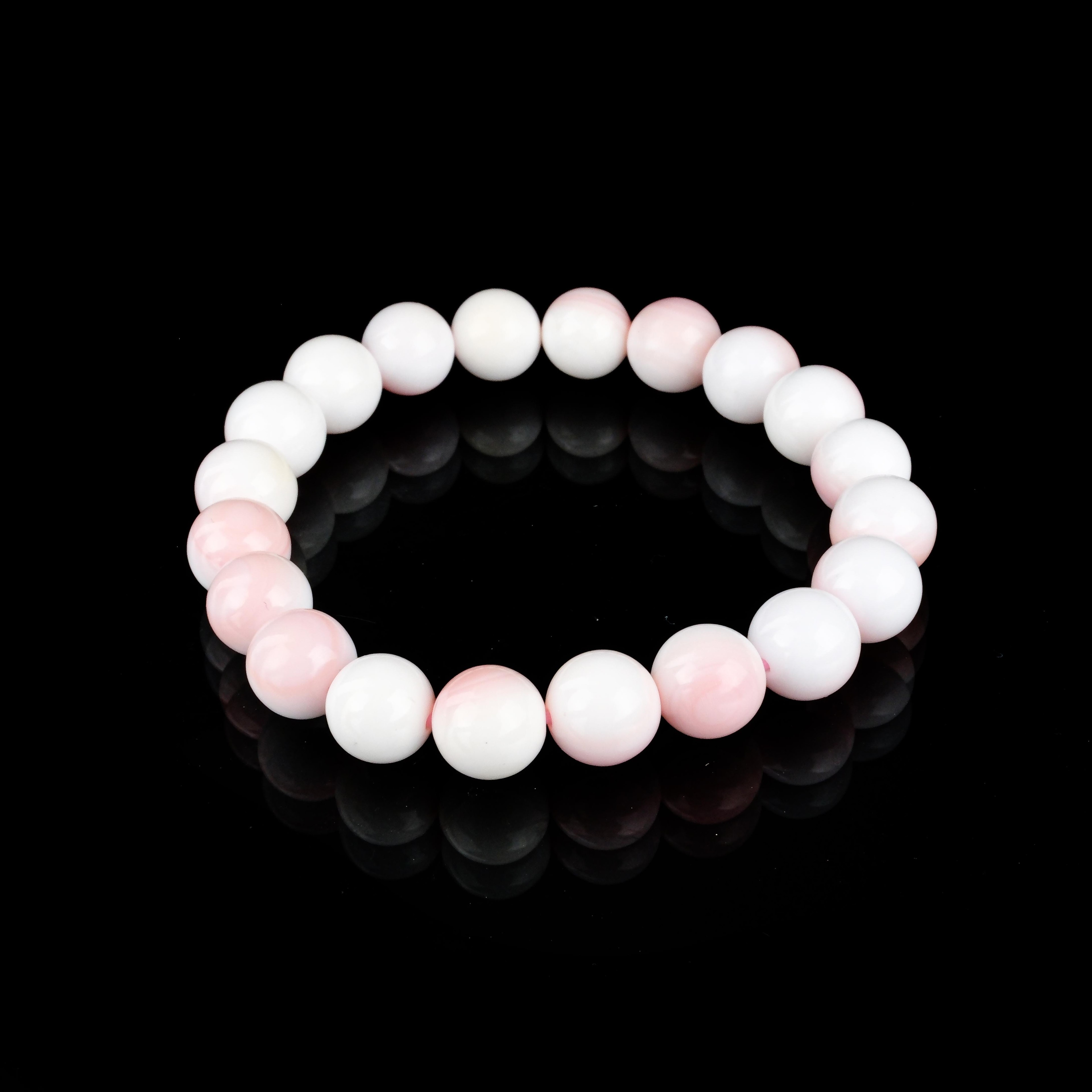 PEMBE OPAL DOĞAL TAŞ ÖZEL SERİ BİLEKLİK