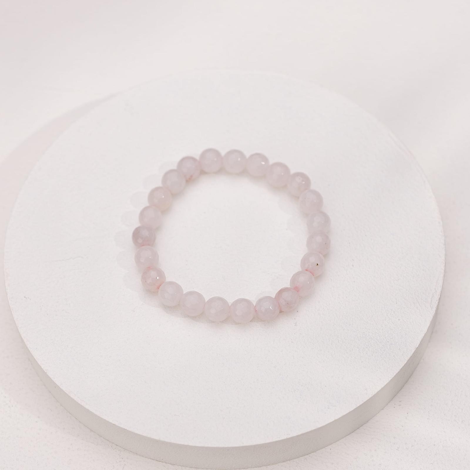 PEMBE KUVARS DOĞALTAŞ BİLEKLİK (8mm) image