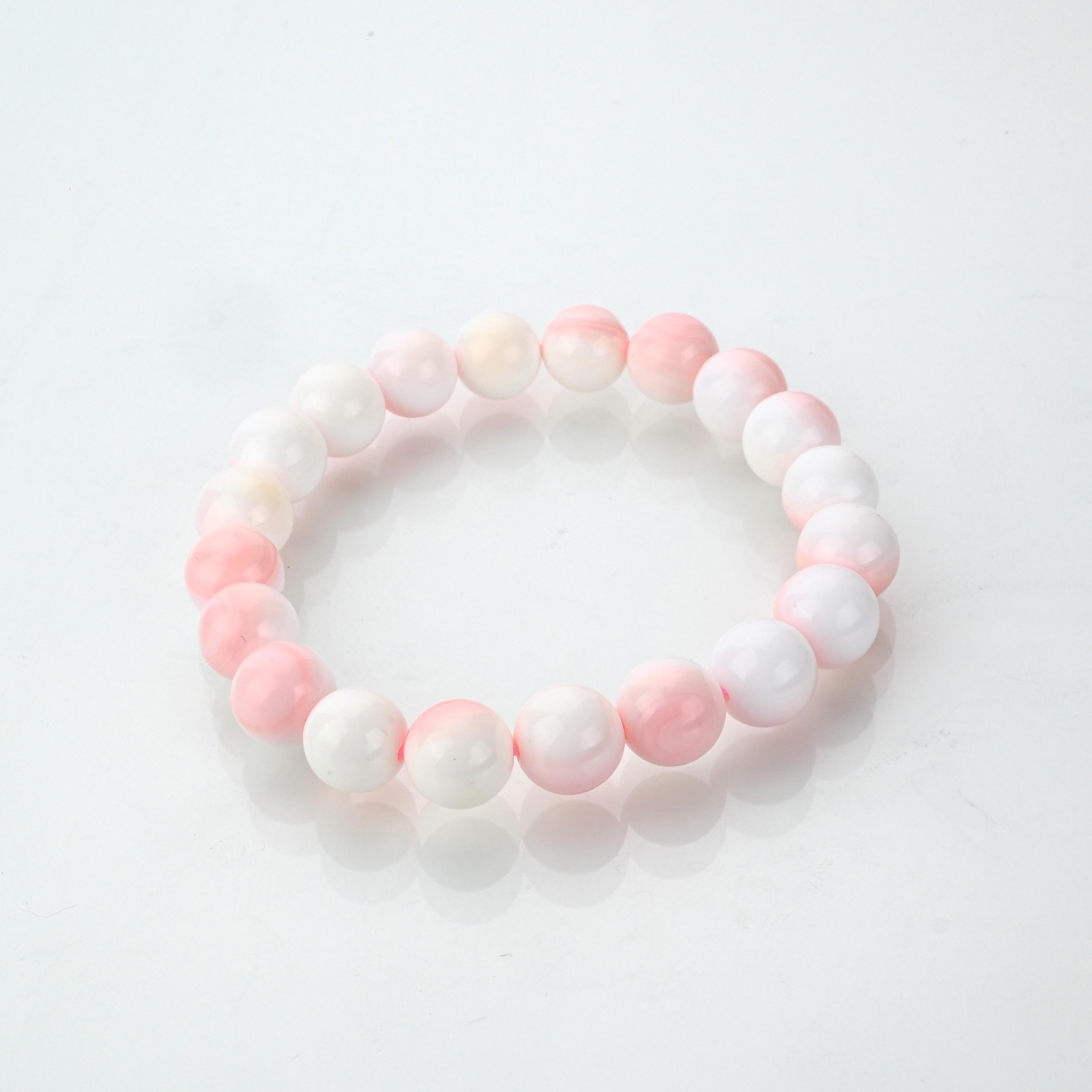 PEMBE OPAL DOĞAL TAŞ ÖZEL SERİ BİLEKLİK