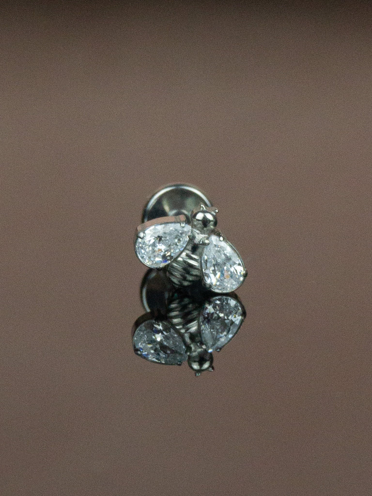 Titanyum Arı Düz Labret Tragus Piercing
