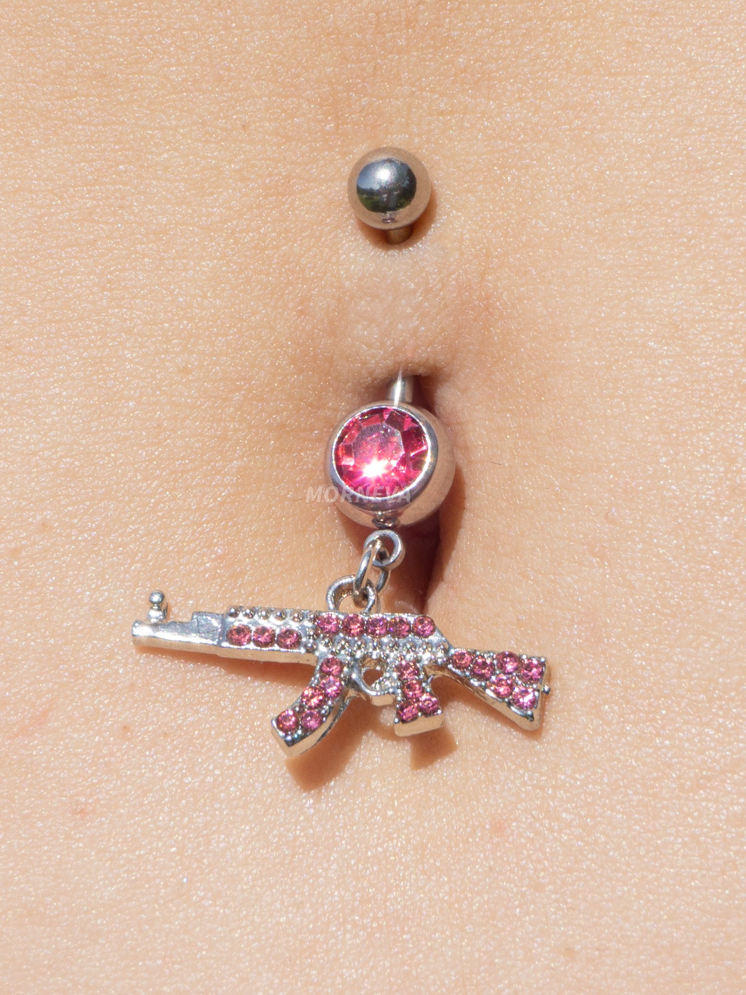 Dekor Sallantılı Göbek Belly Piercingi