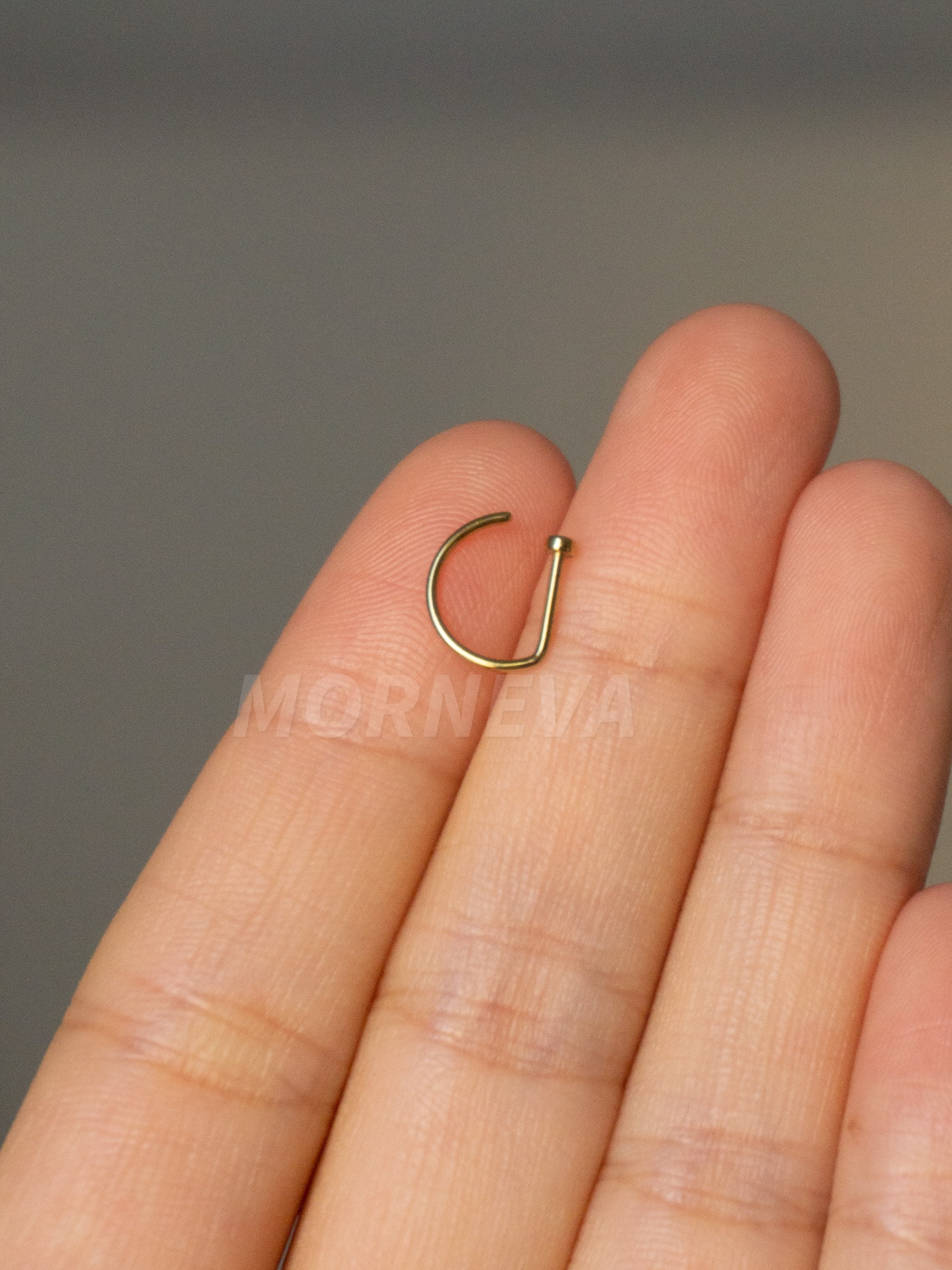 Cerrahi Çelik D Şekilli Yarım Halka Hızma Piercingi (1 Adet)