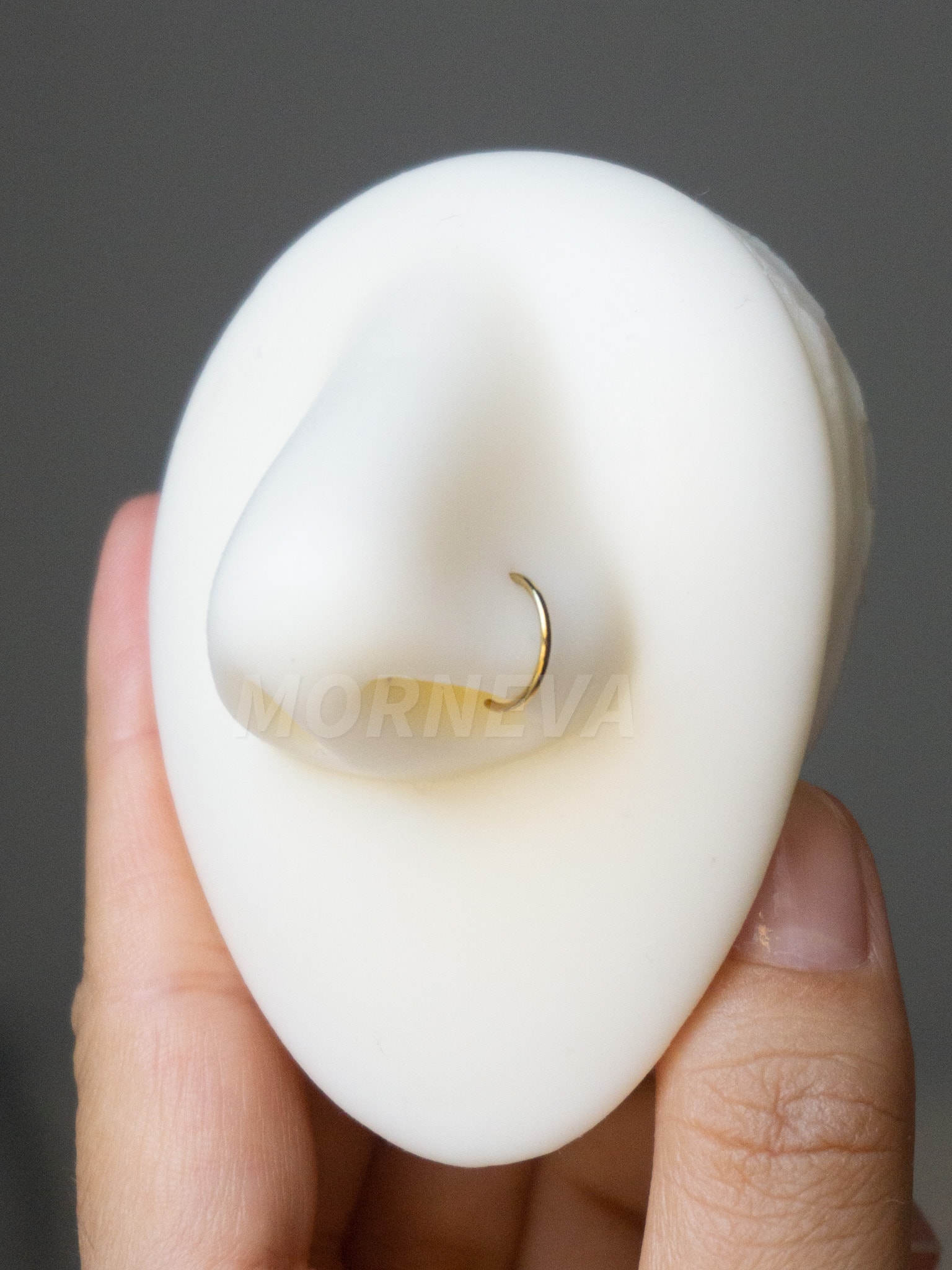 Cerrahi Çelik D Şekilli Yarım Halka Hızma Piercingi (1 Adet)