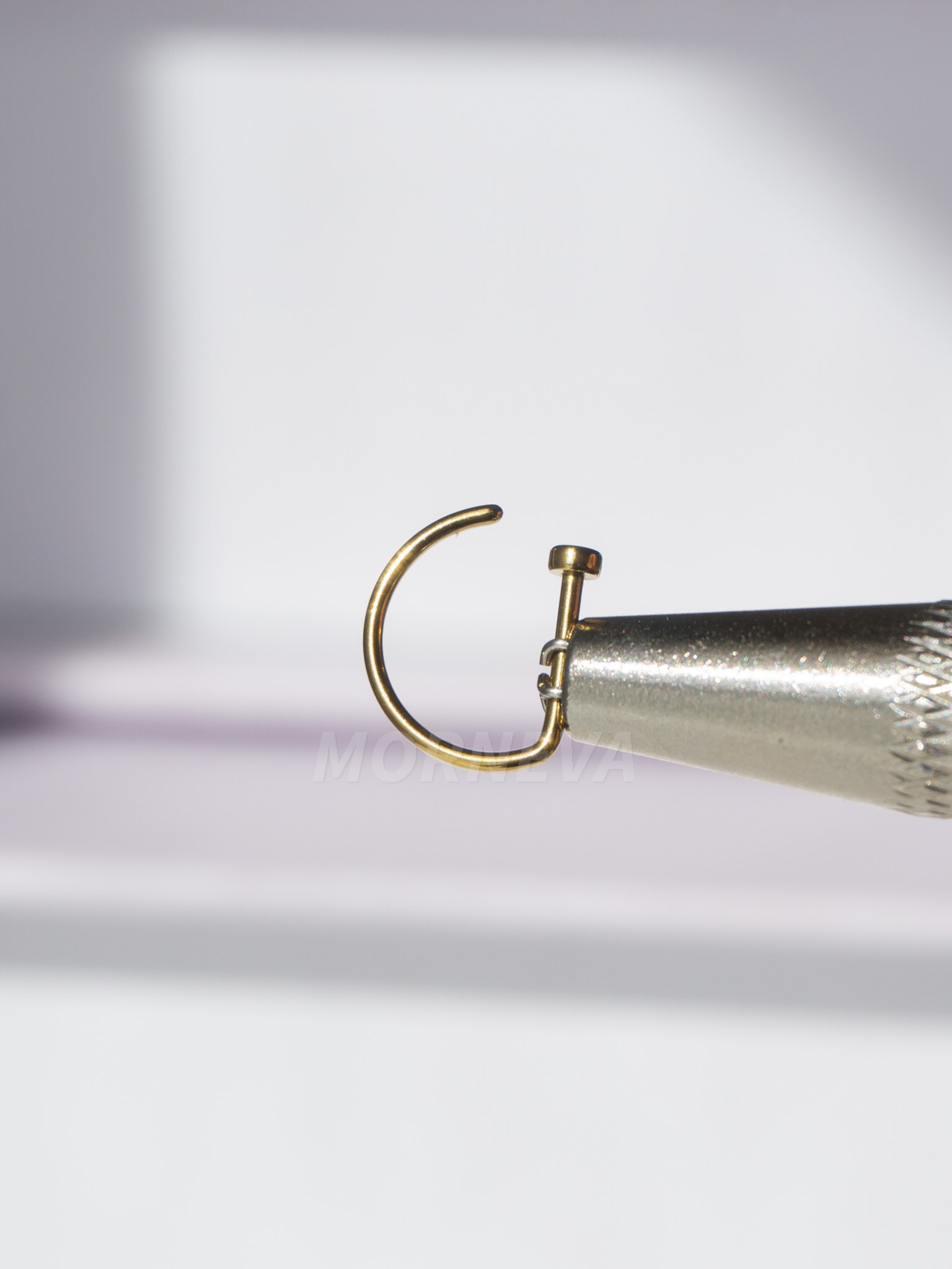 Cerrahi Çelik D Şekilli Yarım Halka Hızma Piercingi (2 Adet)