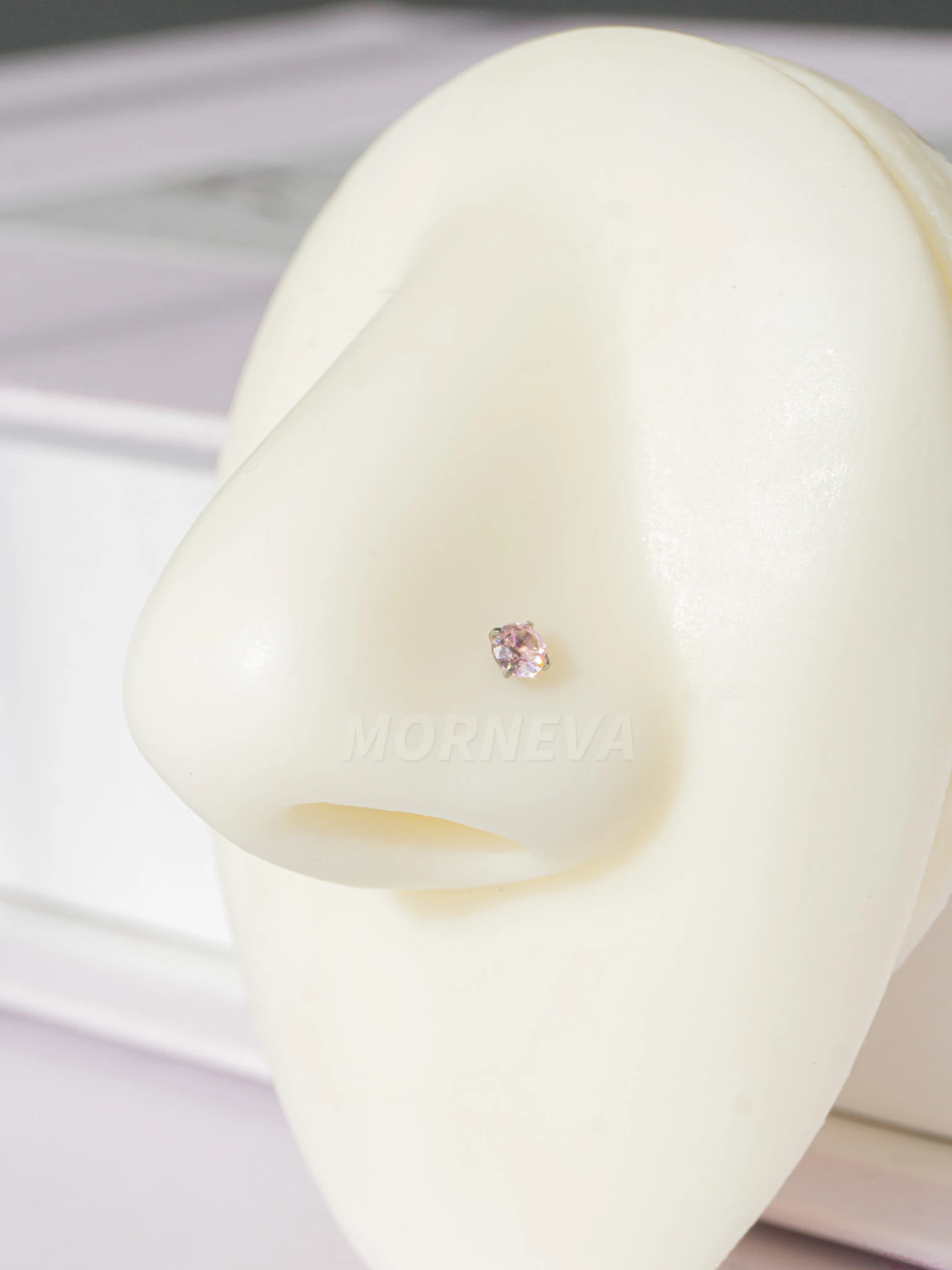 Cerrahi Çelik | Kalp,Yıldız,Daire Taşlı Spiral Kancalı Burun Piercingi 3lü Hızma Set - Pembe