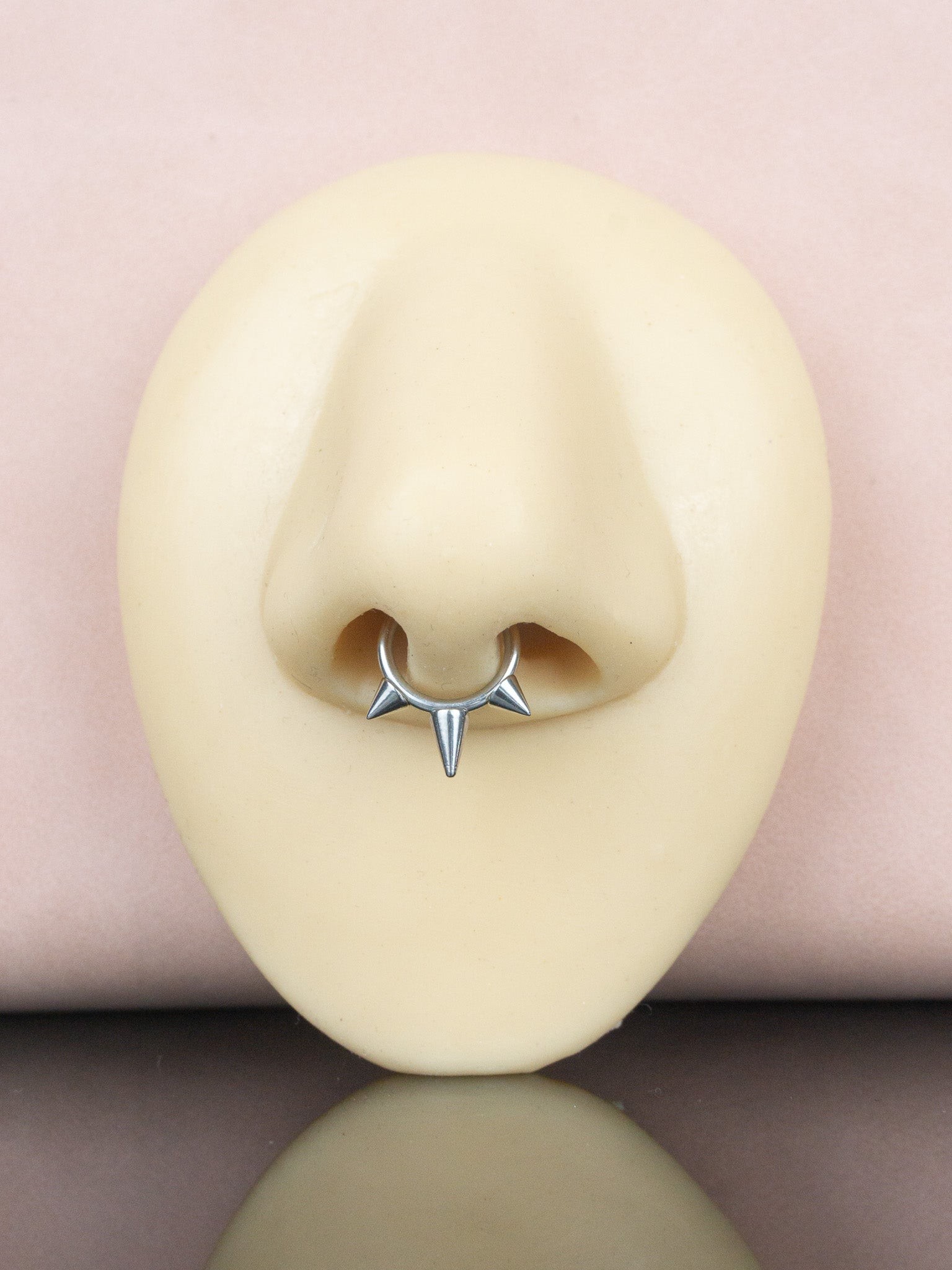 3lü Spayk Çiviler Kilitli Halka Piercing