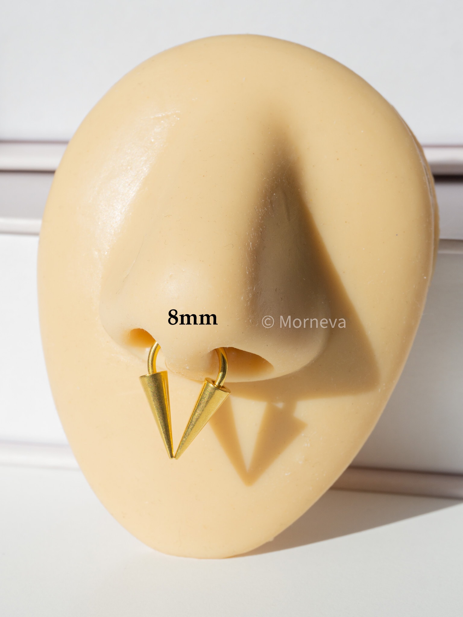 Cerrahi Çelik | Uzun Sivri Uçlu Yarım Halka Helix Septum Piercingi (1 Adet)