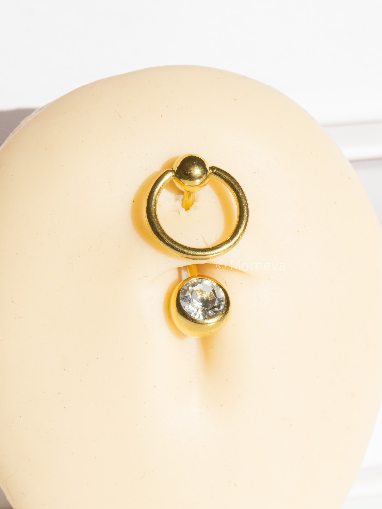 Cerrahi Çelik | Üstten Halkalı Basic Minimal Genital Göbek Belly Piercingi (1 Adet)
