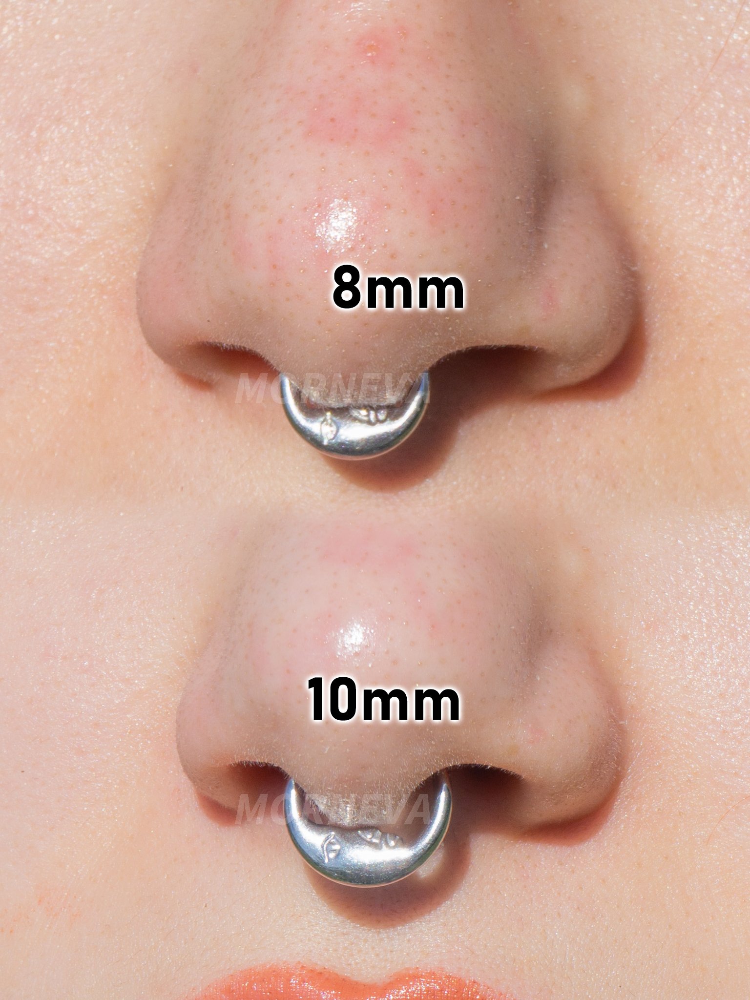 Cerrahi Çelik Ay Yüz Septum Kilitli Halka Daith Kulak Piercingi (Sağ-Sol Kulak İçin Uygun)